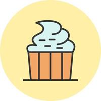 icono de vector de cupcake