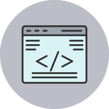 icono de vector de programación web