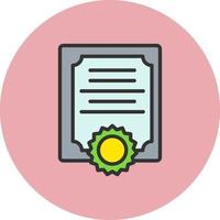 icono de vector de certificado