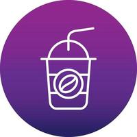 Ice Coffee Vector Icon