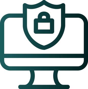 Secure Computer Vector Icon Design