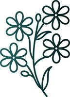 Alpine Forget Me Not Vector Icon Design