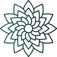 Dahlia Vector Icon Design