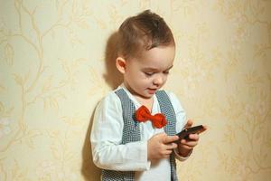 young boy in elegance suit photo