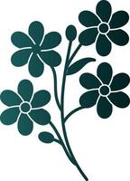 Alpine Forget Me Not Vector Icon Design