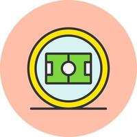 icono de vector de campo de fútbol