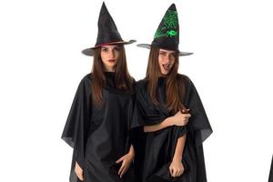 young beautiful women in halloween style photo