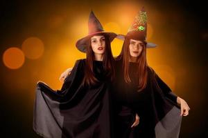 pretty young girls in halloween style photo