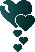 Broken Heart Vector Icon Design