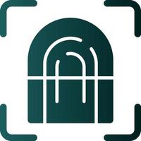 Fingerprint Scan Vector Icon Design