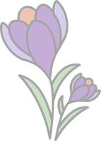 Crocus Vector Icon Design