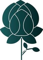 Peony Vector Icon Design