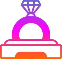 Engagement Ring Vector Icon Design