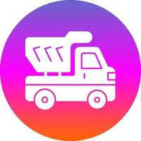 Dump Truck Vector Icon Design