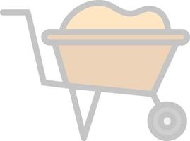 Wheelbarrow Vector Icon Design