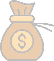 Money Bag Vector Icon Design