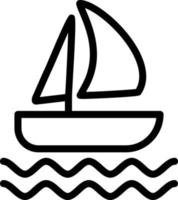 Sailboat Vector Icon Design