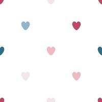Seamless pattern with multicolored hearts. For card, posters, banners, printing on the pack, printing on clothes, fabric, wallpaper. vector
