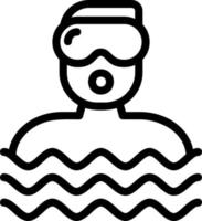 Diver Vector Icon Design