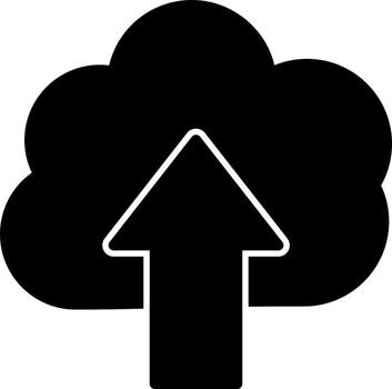 Cloud Uploding Vector Icon Design