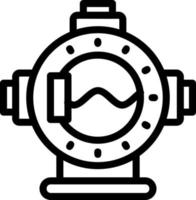 Diving Helmet Vector Icon Design