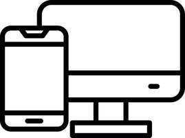 Computer To Mobile Vector Icon Design