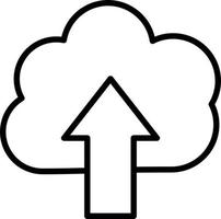 Cloud Uploding Vector Icon Design