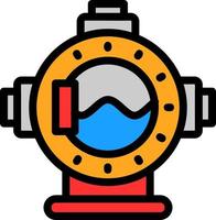 diseño de icono de vector de casco de buceo