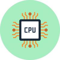 icono de vector de cpu