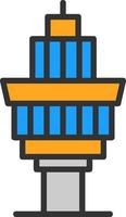 Control Tower Vector Icon Design