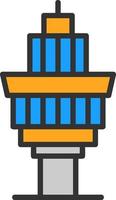 Control Tower Vector Icon Design