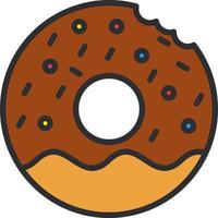 diseño de icono de vector de donut