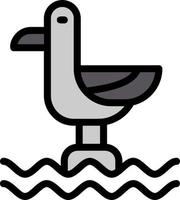 Seagull Vector Icon Design