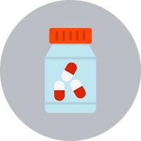 Pill Jar Vector Icon Design