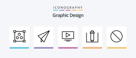 paquete de iconos de la línea de diseño 5 que incluye . agregar. hasta. diseño de iconos creativos vector