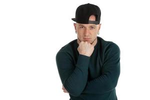 young man posing in studio photo