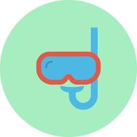 icono de vector de snorkel