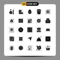 paquete de iconos vectoriales de stock de 25 signos y símbolos de línea para iteración halloween pascua frankenstein mal elementos de diseño vectorial editables vector