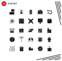 25 Creative Icons Modern Signs and Symbols of repeat arrow starbucks sync analysis Editable Vector Design Elements