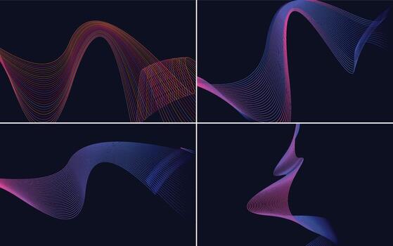 modern wave curve abstract presentation background Pack vector