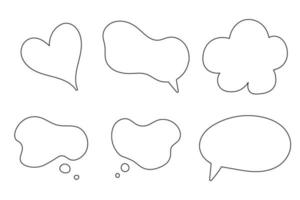 Empty speech bubble big set. Online chat clouds vector isolated on white background. Infographic elements for your design. Stock Vector Illustration