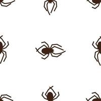 Spider vector seamless pattern on a white background. Insect pattern print on textiles, paper, wrapping paper theme