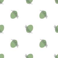 Seamless pattern with leaves and abstract shapes. Abstract Minimalistic Art. Cute kids nursery repeat background. Design in boho style for printing on textile or paper. vector