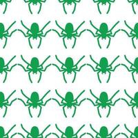 Spider vector seamless pattern on a white background. Insect pattern print on textiles, paper, wrapping paper theme