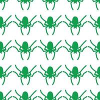 Spider vector seamless pattern on a white background. Insect pattern print on textiles, paper, wrapping paper theme