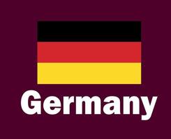 Germany Flag Emblem With Names Symbol Design Europe football Final Vector European Countries Football Teams Illustration