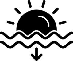 diseño de icono de vector de puesta de sol