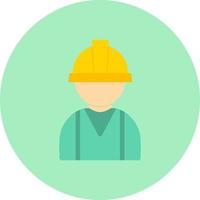 icono de vector de trabajador de construcción