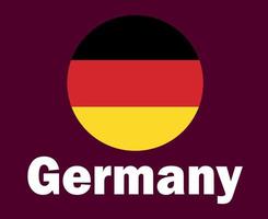 Germany Flag With Names Symbol Design Europe football Final Vector European Countries Football Teams Illustration