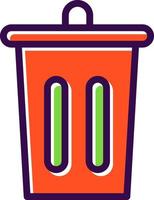 Trash Bin Vector Icon Design